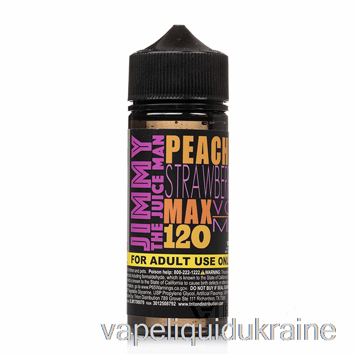 Vape Liquid Ukraine Peachy Strawberry - Jimmy The Juiceman - 120mL 6mg